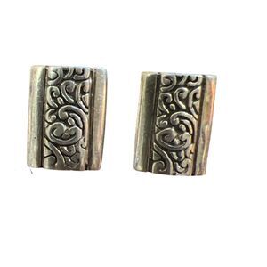 Vintage Zina Scroll Design Sterling Silver Earrings